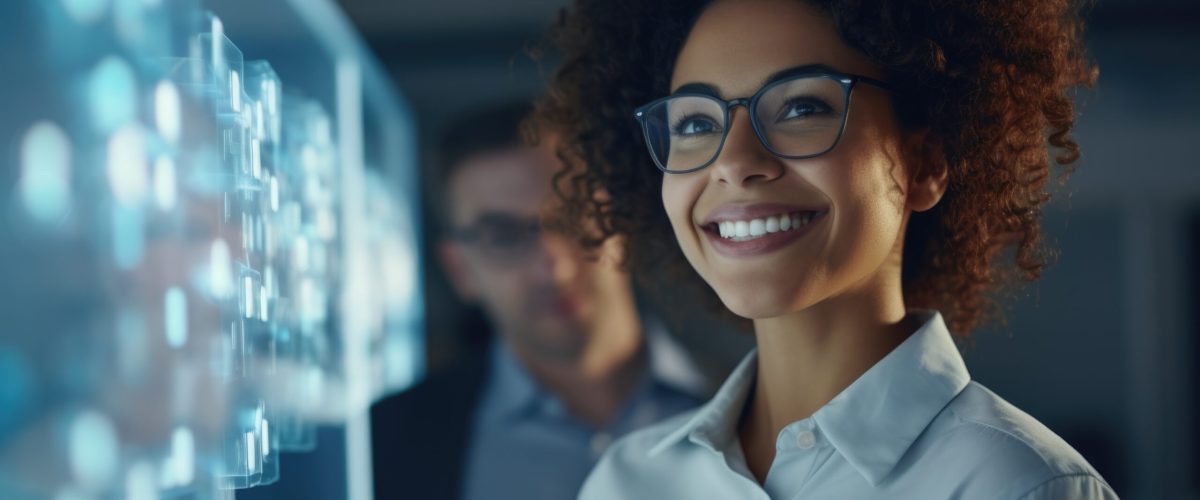 cheerful-businesswoman-young-afro-american-woman-is-looking-camera-smiling-while-her-boss cheerful-businesswoman-young-afro-american-woman-is-looking-camera-smiling-while-her-boss