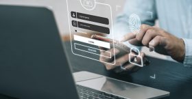 Login and password of cyber security and networking concept. Use Login and password of cyber security and networking concept. User typing password secure access to personal information. Cybersecurity and encryption secure Internet access on virtual digital display