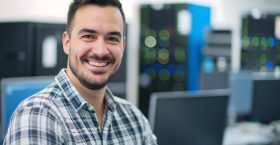 man-smiling-front-computer-monitor