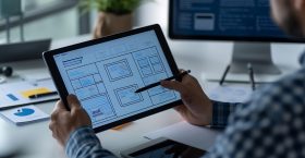 person-is-using-tablet-with-pen-their-hand person-is-using-tablet-with-pen-their-hand