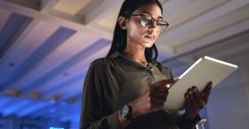 tablet-designer-serious-woman-research-business-startup-office-night-deadline-technology-creative-professional-indian-entrepreneur-reading-information-email-app-neon-company Tablet, designer and serious woman research in business startup office at night on deadline. Technology, creative professional or Indian entrepreneur reading information, email or app in neon company.