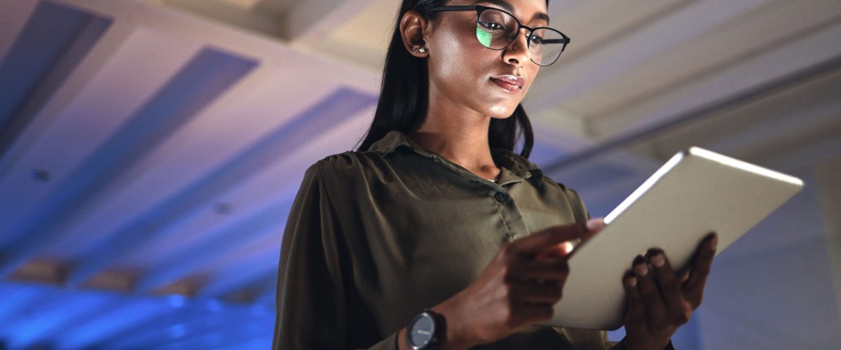 tablet-designer-serious-woman-research-business-startup-office-night-deadline-technology-creative-professional-indian-entrepreneur-reading-information-email-app-neon-company Tablet, designer and serious woman research in business startup office at night on deadline. Technology, creative professional or Indian entrepreneur reading information, email or app in neon company.